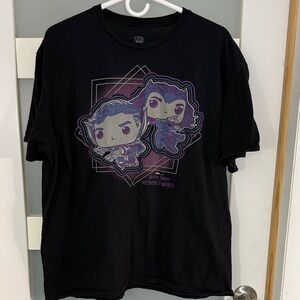 Marvel Black Tee with Purple-Accented Doctor Strange Funko Art